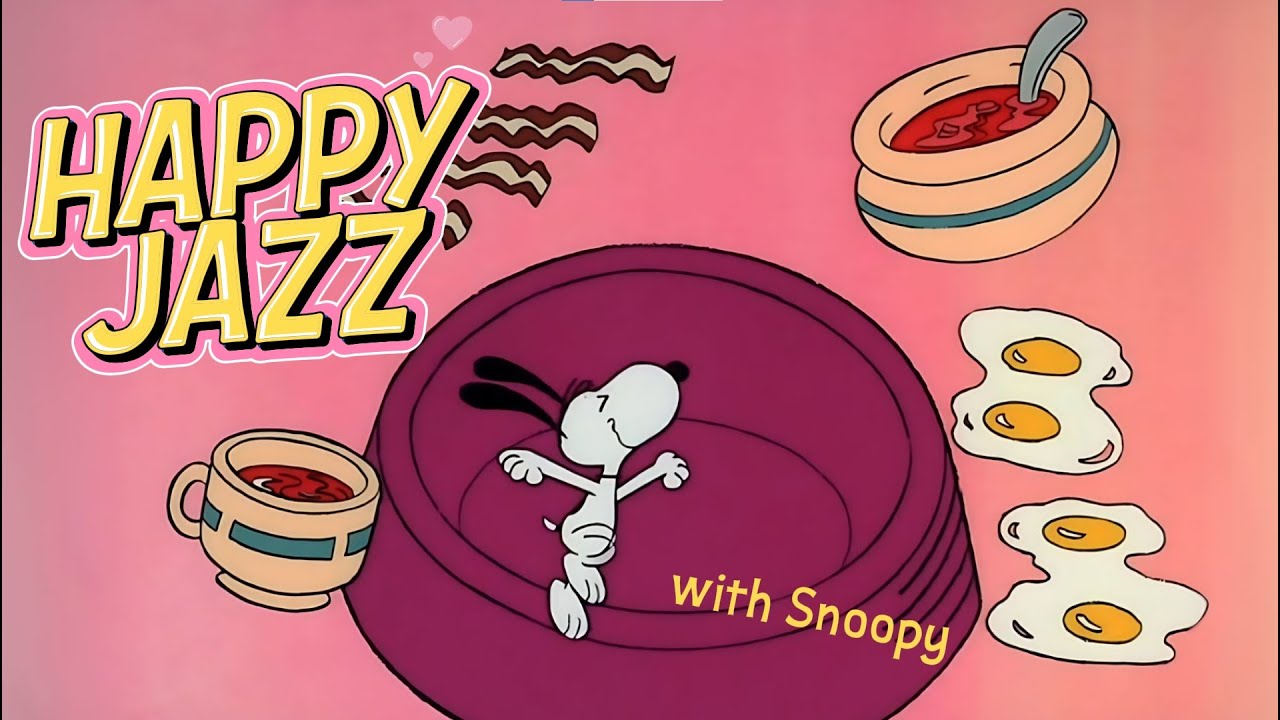 [𝐫𝐞𝐥𝐚𝐱𝐢𝐧𝐠 𝗽𝗹𝗮𝘆𝗹𝗶𝘀𝘁] Snoopy’s Happy Jazz Songs 🎧🥪 Good Mood Music and Dance with Snoopy