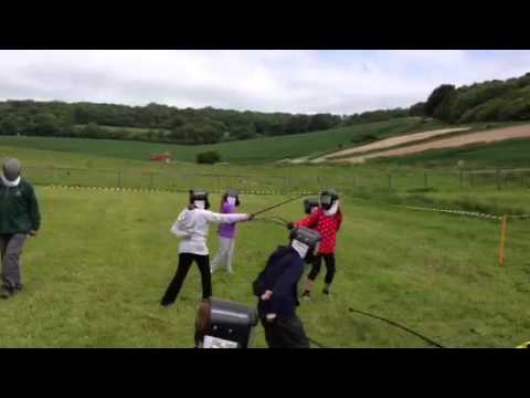 Amelia and Rebecca Fencing 2