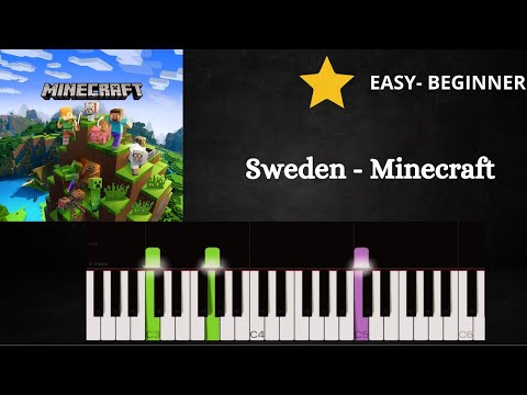 PianoFlow - Minecraft - Sweden / Piano Tutorial Easy
