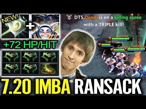 DENDI Test 7.20 Meepo 72HP Steal/Hit Highest Winrate Hero IMBA Meta EPIC Pro Micro Skill Fun Dota 2