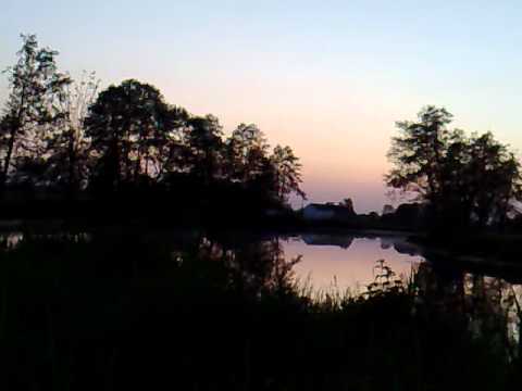 wiosna-zachód słońca-dom nad rozlewiskiem-wędkarstwo.mp4