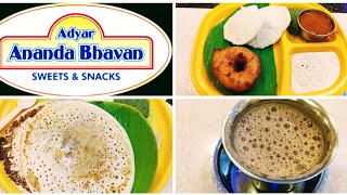 Breakfast Menu@Adyar Ananda Bhavan(A2B)Bangalore😍Best South Indian Foods In Bangalore A2B Restaurant