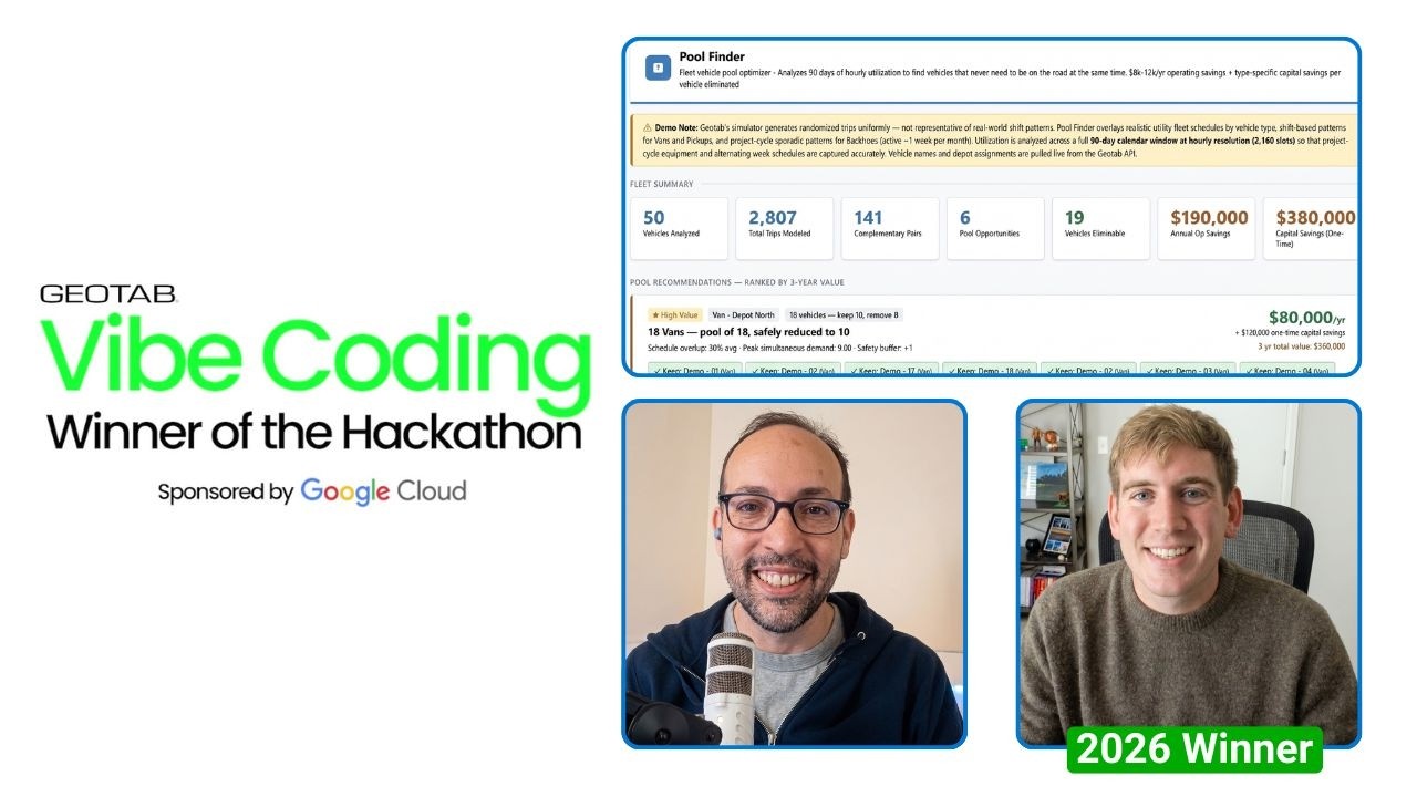 Geotab Hackathon Winner Interview: PoolFinder by Ted Mebane