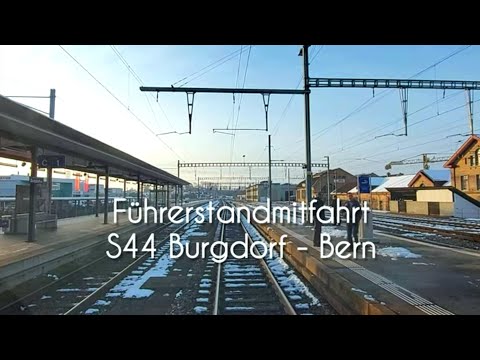 BLS RABe 525/535 Führerstandsmitfahrt in der S44 von Burgdorf nach Bern.