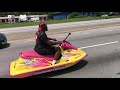 Kawasaki Jet Ski Motorcycle On Atlanta Freeway