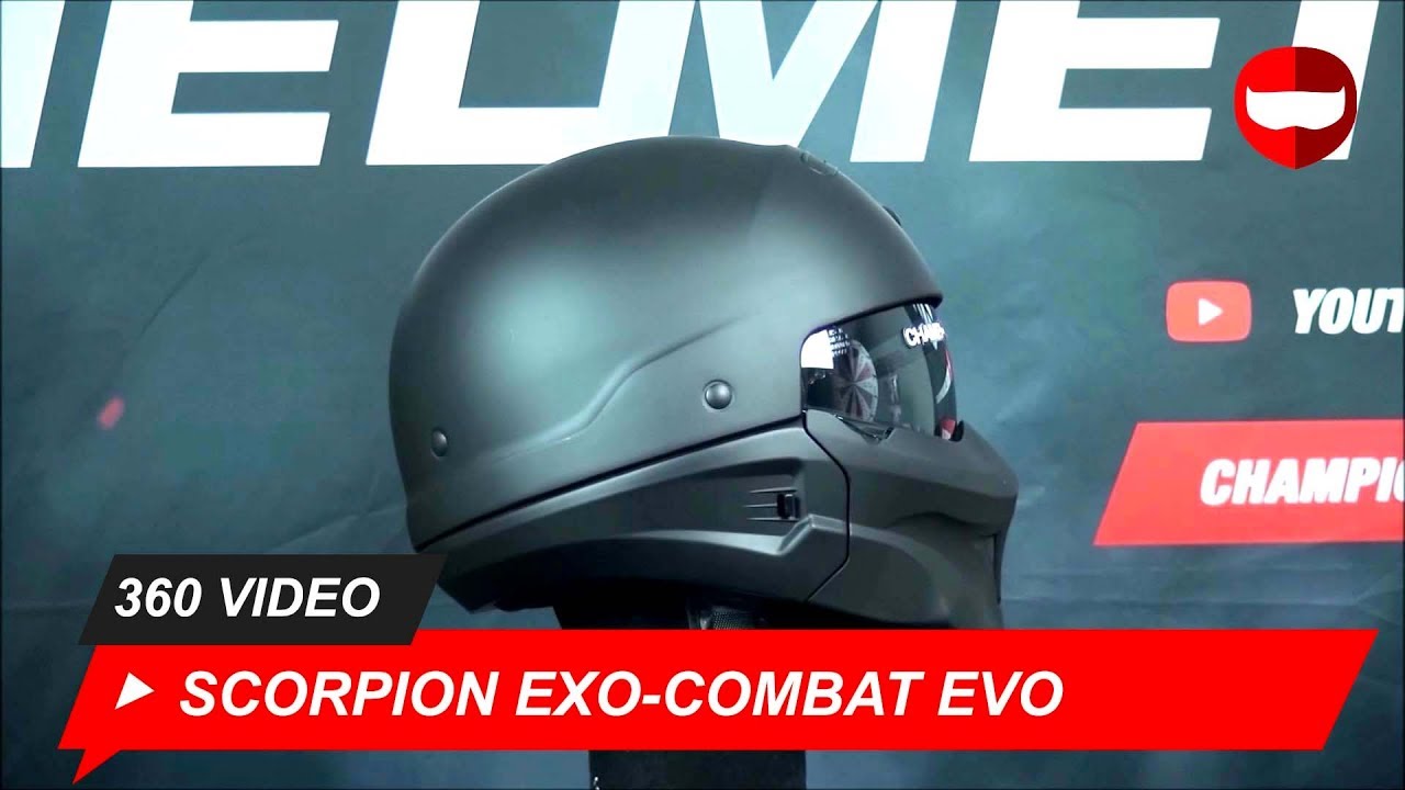 Casque Scorpion EXO-COMBAT EVO noir mat modulable moto
