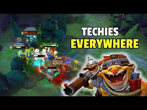 Pos 5 Techies is Everywhere - Total Menace for every Lane| Dota 2 7.38c Highlights