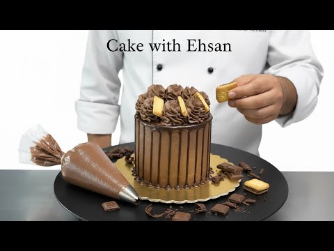 Professional Chocolate Cream Cake Decoration | Luxury Design Ideas 2025 🍫🎂