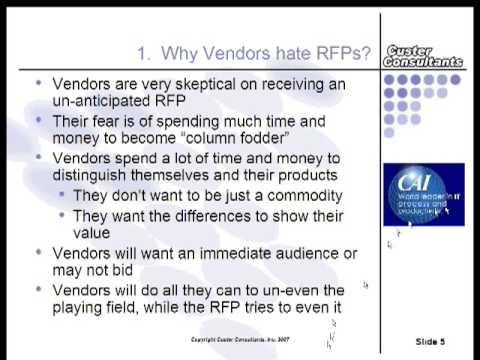 10 Must Knows for Writing RFPs