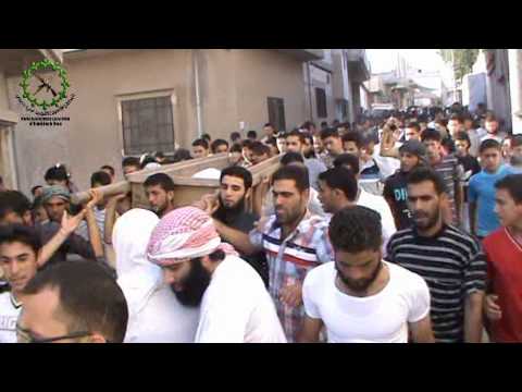 مظاهرة وتشييع محمد كنج في بلدة تير معلة في ريف حمص في جمعة "حزب الإتحاد الديموقراطي إجرام كإجرام البعث"