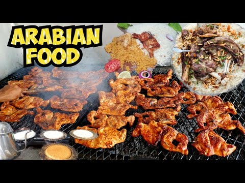 Traditional Arabian Street food | Saudi Arabia best food | Grilled Chicken | Mandi | saudi food