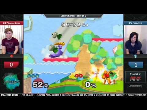 Speakeasy Smash [2/15/17] - Ferocitii (Peach) vs. Pleasantries (Samus) - SSBM - Losers Semis
