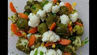 Zeytinyağlı Sebze Salatası Tarifi nasıl yapıl
