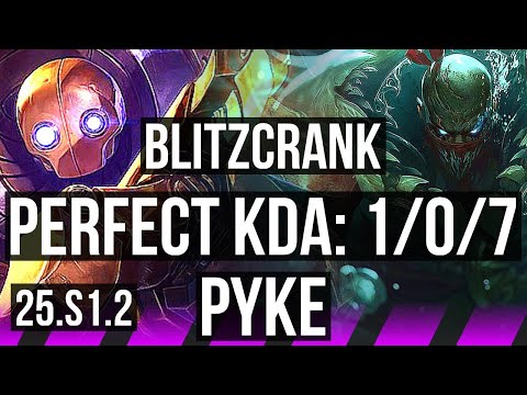 BLITZCRANK & Kalista vs PYKE & Ezreal (SUP) | 1/0/7 | KR Grandmaster | 25.S1.2