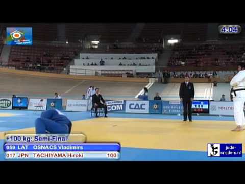 Judo 2010 World Cup Men Vienna: Vladimirs Osnacs (LAT) - Hiroki Tachiyama (JPN) [+100kg] semi-final