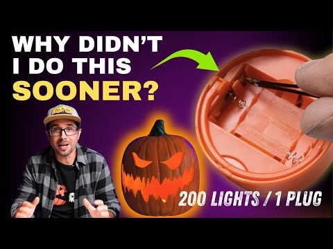 How To Convert Battery Pumpkin Lights to Plug-In Power!