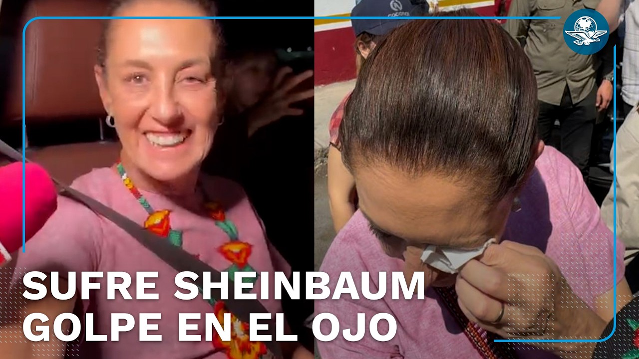 “Me picaron el ojo”: Sheinbaum sufre incidente en Nayarit