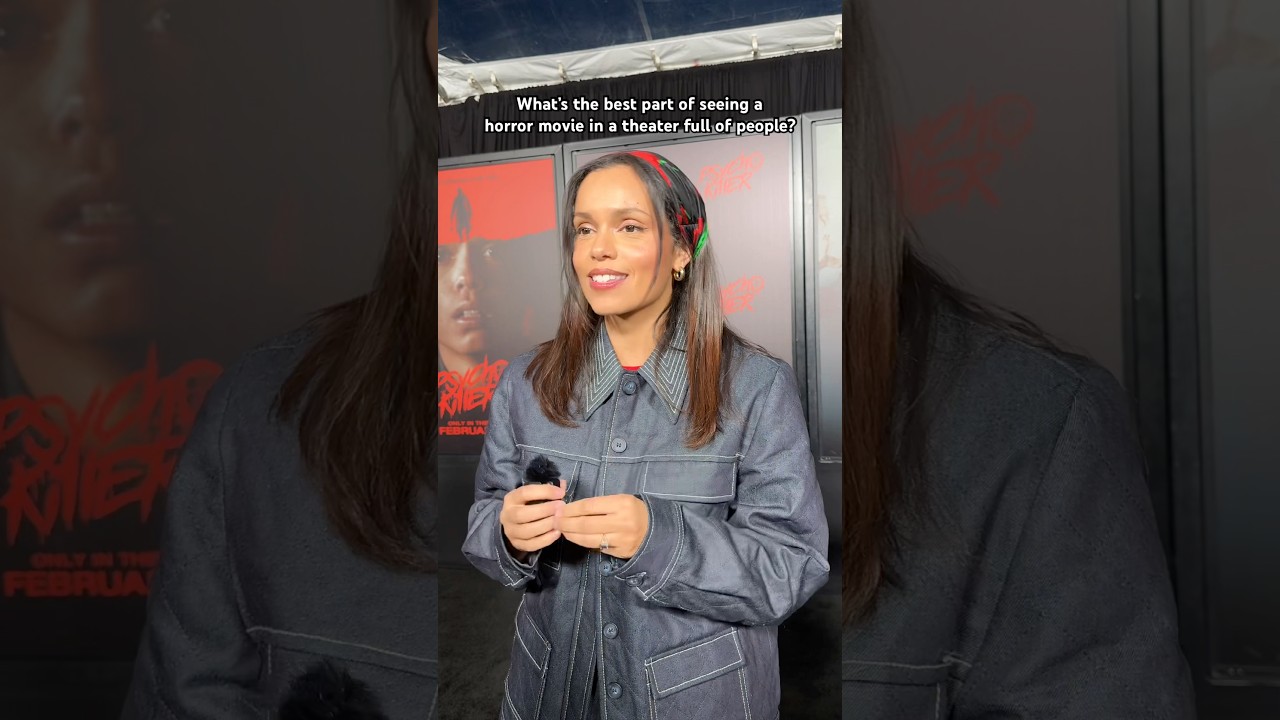 PSYCHO KILLER star Georgina Campbell on seeing scary films in theaters.