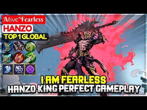 I Am Fearless, Hanzo King Perfect Gameplay [ Top 1 Global Hanzo ] Aℓινє°Fearless - Mobile Legends