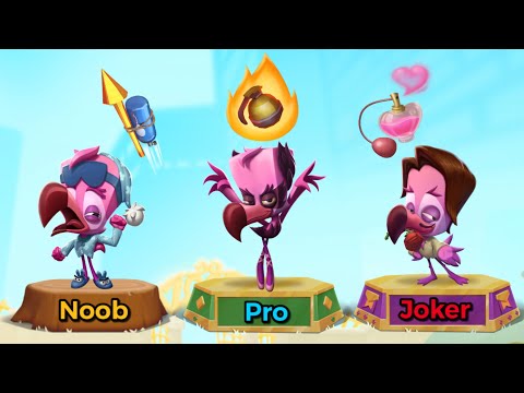 Noob vs Pro vs Joker || Milo the Flamingo || Zoo Battle Arena