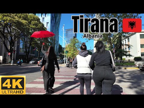 Tirana, Albania 🇦🇱 | The City of Beauty & Growing Tourism | Sunny Day 4K Street Walk
