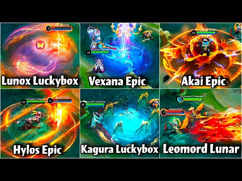 8 NEW SKINS GAMEPLAY‼️ Kagura, Lunox, Irithel Luckybox Revamp | Vexana New Epic, Leo Lunar Fest🔥