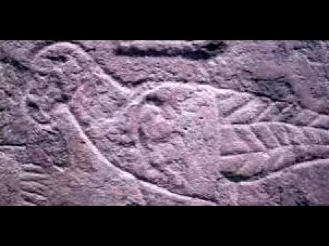 Eagle And Salmon Pictish Symbol Stone With Music On History Visit To Edinburgh Scotland