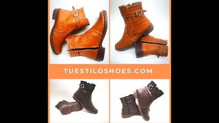 Botines para mujer planos en color miel | Tu Estilo Shoes | Zapatos Colombianos con envío gratis
