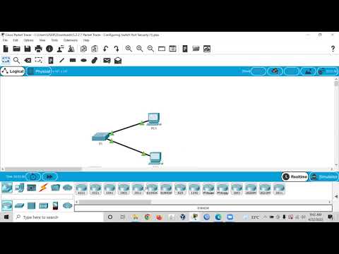 5.2.2.7 Packet Tracer - Configuring Switch Port Security
