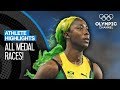 All Shelly-Ann Fraser-Pryce's 🇯🇲 Olympic Medal Races | Athlete Highlights