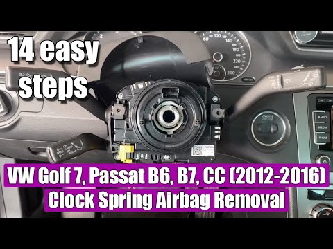 How to Replace Clock Spring on Volkswagen Passat B6, B7, CC, B8 (2006-2023), Golf 7, Caddy, Touran