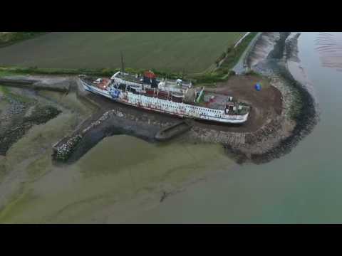 DJI Phantom 3 abandoned ship the Duke of Lancaster footage.