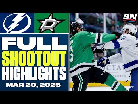 Tampa Bay Lightning at Dallas Stars | FULL Shootout Highlights - March 20, 2025