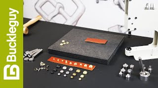A simple way to install bag feet with rivets