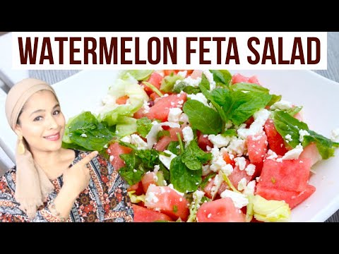 How to Make Watermelon Feta Cheese Salad | With Simple Salad Dressing | Refreshing Summer Salad