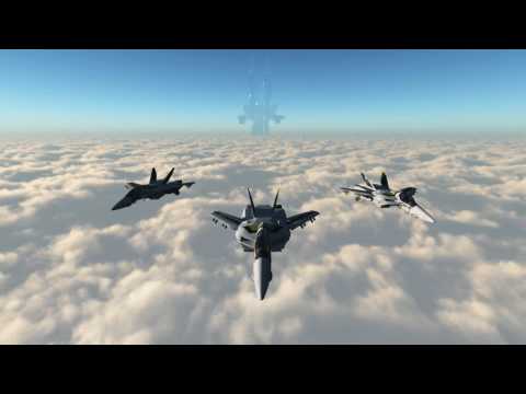 Robotech Macross Veritechs flying (no fx, no people or dialogue, yes sound fx)
