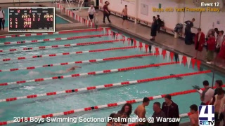 IHSAA Boys Swimming Sectional Preliminaries@ Warsaw