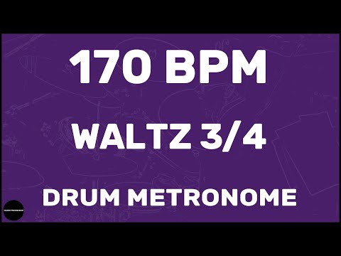 Waltz 3/4 | Drum Metronome Loop | 170 BPM