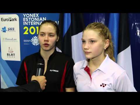 Kati-Kreet Marran -  Sale-Liis Teesalu (Estonia) 11.01.2014 / Yonex Estonian International 2014