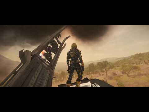 Star Citizen , Exploring the downed satellite near Lorville.