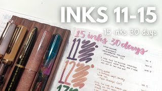 15 inks 30 days // Inks 11-15 // Sailor, TWSBI, Kitty Inkpot, Diamine & Pilot #currentlyinked