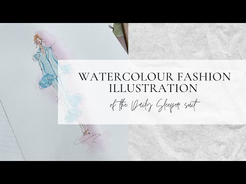 How To Sketch Watercolor Illustration / Fashion Art / Drawing Fur And Feathers