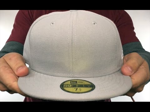 New Era '59FIFTY-BLANK' Solid Light Grey Fitted Hat