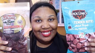 7-ELEVEN: Mahalo Teriyaki Beef Jerky vs. OLD TRAPPER: Beef Jerky - Review (Happy Valentine's Day!)