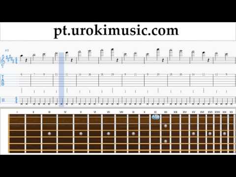 Curso de Guitarra David Guetta, Justin Bieber - 2U Tablatura Parte#1 exercitando um-i372