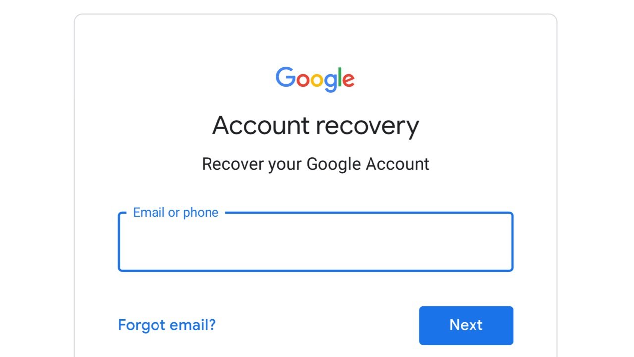 Google, Gmail, YouTube Account Recovery - Reset Password