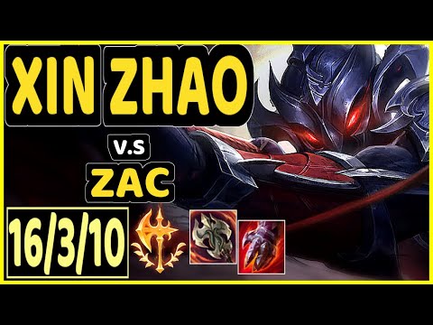 JANKOS (XIN ZHAO) vs ZAC - 16/3/10 KDA JUNGLE CHALLENGER GAMEPLAY - EUW