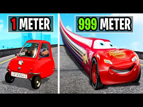 GTA 5 aber 1 CRASH = 1 METER LÄNGERES AUTO!🚗