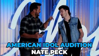 American Idol - Nate Peck Sings &#39;Lightnin&#39; Strikes Again&#39; And &quot;Here I Go Again&quot; With Judges Comments