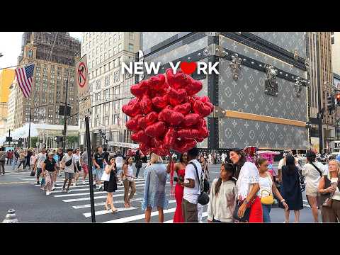 [4K] New York City : Vibrant Summer Night Scenes in Midtown Manhattan🌆  2025